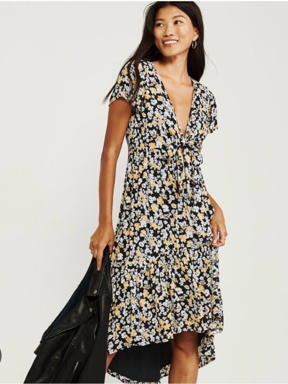 Abercrombie and Fitch Boho Midi Floral Dress Size XS